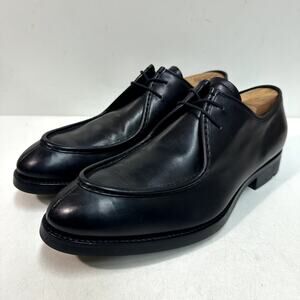 EUC Prada Tyrolean Derby Brushed Leather Split Toe Laced Black Italy 10 Wide EE